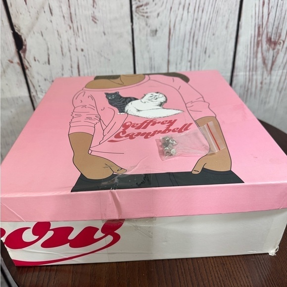 Jeffrey Campbell Night Envi Studded Platform Mary Janes Women’s 6.5 Suede Red - Picture 5 of 15